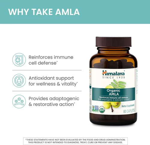Miniatura 3 de Himalaya Antioxidante natural orgánico Amla para apoyo inmunológico, 60 cápsulas, suministro de 1 mes