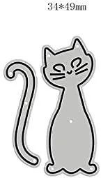Miniatura 5 de MSBDIE - Troqueles de corte de metal con diseño de gato negro feliz para manualidades, álbumes de recortes y fabricación de tarjetas, papel