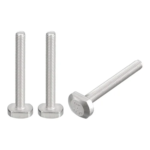 Miniatura 16 de uxcell Pernos de ranura en T, 5 unidades M5x25mm Pernos deslizantes de caída en T de acero inoxidable 304 con forma de T para pista en T