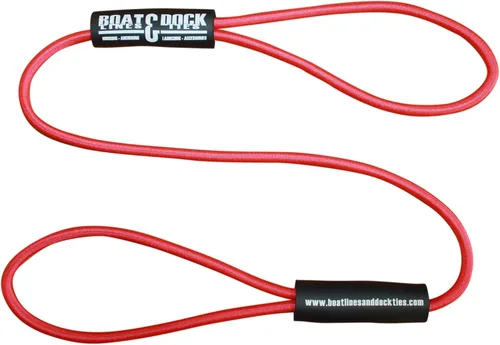 Miniatura 2 de Boat Lines & Dock Ties - Lazos elásticos básicos para muelle de barco con flotadores (negro, 36 pulgadas, 2 unidades)