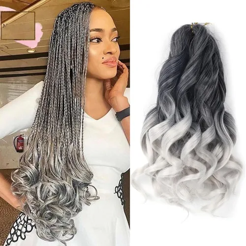 Miniatura 37 de Cabello rizado francés trenzado de 10 pulgadas, color 4, cabello rizado preestirado, 8 paquetes de trenzas de ganchillo de rizo francés para trenzas
