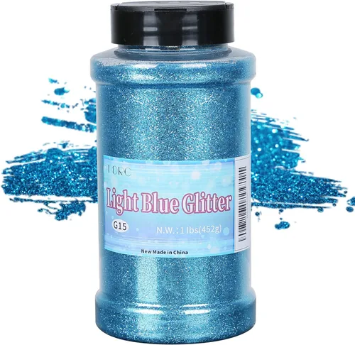 Miniatura 16 de TORC Purpurina fina roja de 1 libra y 16 onzas de purpurina en polvo para vasos, resina para manualidades, slime, cosméticos, pintura de uñas, Rojo