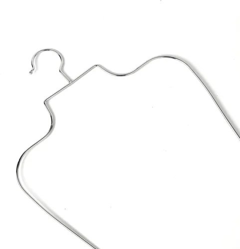 Miniatura 4 de Perchas de metal para bikini, ropa interior versátil, colgador de exhibición, 10 unidades, acabado plateado Plata