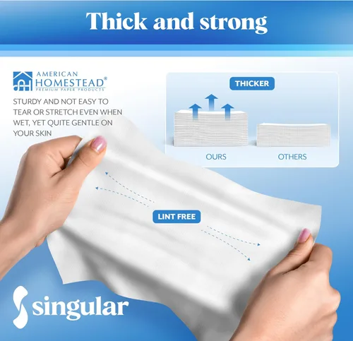 Miniatura 5 de Toallitas de mano American Homestead desechables para baño, servilletas de papel para invitados, color blanco parecido al lino, a granel