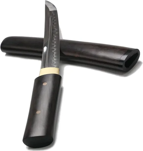 Miniatura 2 de siwode Katana corta y afilada hecha a mano, espada real samurái ninja japonesa (T10 templada) de 15 pulgadas