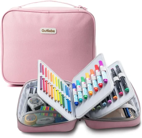 Miniatura 12 de Estuche organizador grande para lápices, tamaño XXL, capacidad extra grande, multifuncional, impermeable, portátil, para artistas, oficina, funda