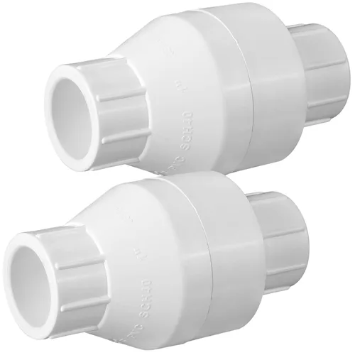 Miniatura 7 de Geetery Válvula de Retención en Línea de PVC Conexiones con Solvente Plástico Blanco Prevención de Reflujo Accesorios de Tubería Check Socket