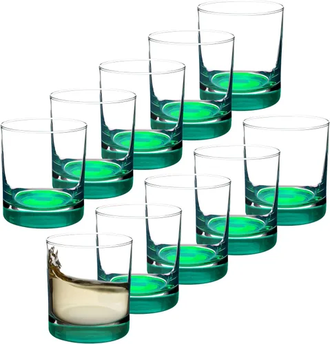 Miniatura 25 de Libbey - Vasos de whisky de 10 onzas, juego de 10 unidades, paquete a granel, base pesada, vidrio de moda antigua, perfecto para whisky, bourbon