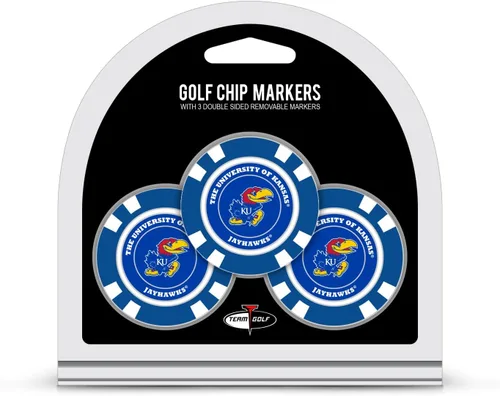 Miniatura 23 de Team Golf NCAA - Marcadores para pelotas de golf tamaño de ficha de póquer con marcadores de doble cara esmaltados más pequeños