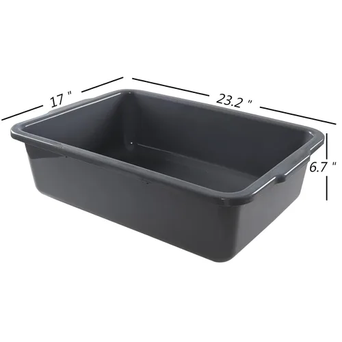 Miniatura 2 de Kiddream Juego de 4 bandejas de autobús comerciales grandes de 34 litros, bandejas de plástico para caja de autobús