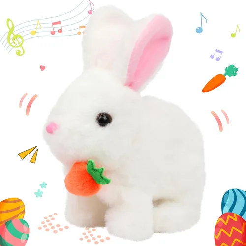 Miniatura 18 de Hopearl - Juguete de peluche electrónico interactivo de unicornio con sonidos y movimientos, camina y tiene un cuerno luminoso; regalo para niños