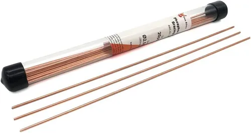 20 piezas de varillas de soldadura de cobre BCuP-2 (5/64") 2mm de fósforo, varillas redondas de soldadura de latón autoflujo con TIG y arco para