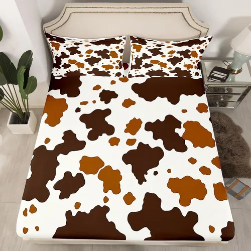 Miniatura 23 de Erosebridal Sábana bajera ajustable con patrón de piedra azul con estampado de mármol azul, juego de ropa de cama líquida trippy para niños, niñas