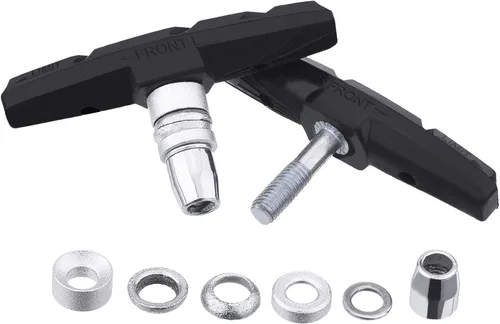 Miniatura 4 de Hotop Juego de 4 pares de pastillas de freno para bicicleta de montaña con tuercas hexagonales y espaciadores, juego de bloques de freno