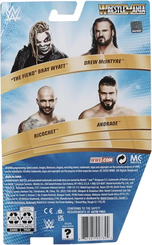 Miniatura 3 de WWE WrestleMania 37 Andrade Figura de acción Posable 6 pulgadas Coleccionable y Regalo para Edades de 6 años en adelante