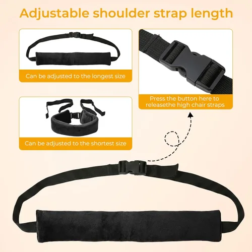 Miniatura 2 de Correas para silla alta, correa de seguridad universal para bebé, arnés para silla alta para bebés y niños pequeños (rosa)