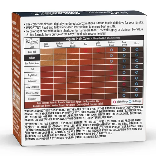 Miniatura 2 de Light Mountain Tinte y acondicionador de cabello de henna, tinte para el cabello castaño rojizo para hombres y mujeres, polvo orgánico de hoja