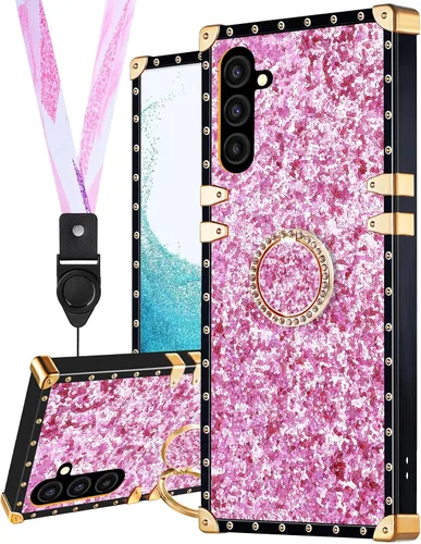 Miniatura 14 de Loheckle Funda para Samsung Galaxy Note 9 para mujer, diseño con soporte de anillo y cordón, elegante funda de lujo de abejas para Samsung Note 9 6.4
