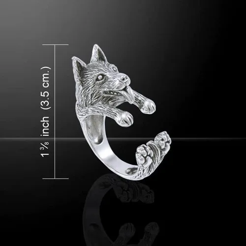 Miniatura 3 de Anillo de plata de ley para perro pastor alemán de Peter Stone Jewelry