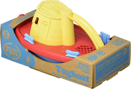 Miniatura 4 de Green Toys Remolcador, CB surtido – juego de simulación, habilidades motoras, juguete de baño para niños. Vehículo flotante de vertido sin BPA