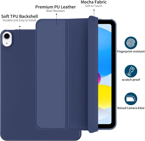 Miniatura 3 de ProtUTab Funda para iPad de 10ª generación, funda de activación y suspensión automática para iPad de 10ª generación, funda delgada con soporte