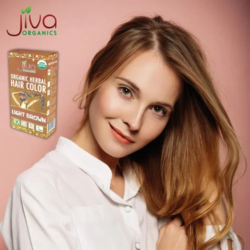 Miniatura 6 de Jiva - Tinte orgánico para el cabello castaño claro, 100 % herbario con canela y henna, colorante natural orgánico certificado para el cabello, 100