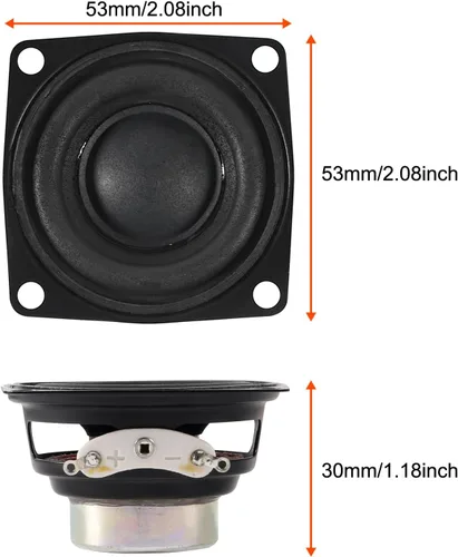 Miniatura 2 de ACEIRMC 4 unidades de 2 pulgadas, 4 Ohm, 10 W, altavoz de audio estéreo de rango completo, woofer, para Arduino (4 unidades)