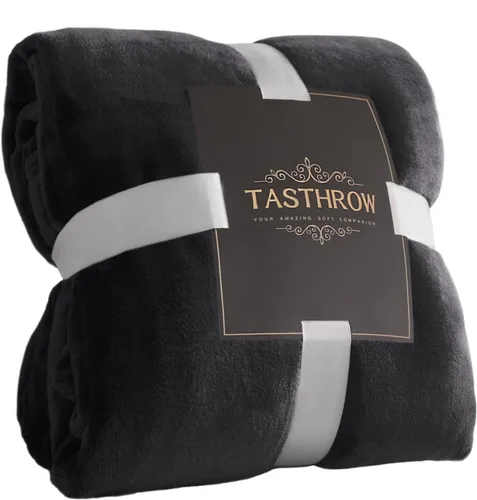 TASTHROW - Manta decorativa de vellón de franela, grande, acogedora, ligera, gruesa, para todas las estaciones, adecuada para mujeres, hombres y