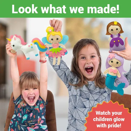 Miniatura 6 de Craftorama Kit de costura para niños, divertido y educativo juego de manualidades de cuento de hadas para niños y niñas de 7 a 12 años, kit
