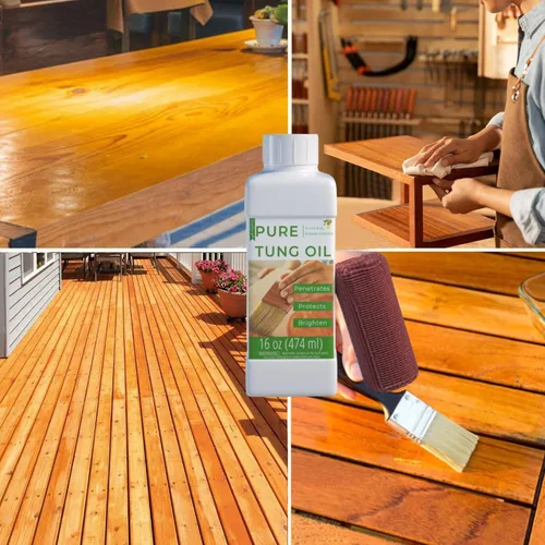 Miniatura 5 de Aceite Tung puro de 16 onzas para acabado de madera, sellador de madera para interiores y exteriores, favorecido por artesanos, aceite Tung
