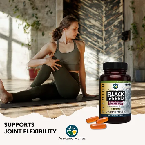 Miniatura 9 de Amazing Herbs Cápsulas de aceite de semilla negra de alta potencia, prensado en frío, ayuda a la salud digestiva, apoyo inmunológico y función