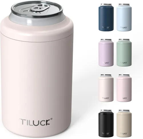 Miniatura 16 de TILUCK Enfriador de Latas Delgadas para Cerveza Delgada y Seltzer Duro, Acero Inoxidable, Acero Inoxidable Aislado de Doble Pared para Latas Cactus