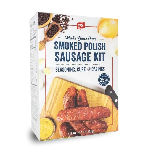 Miniatura 9 de Kit de salchicha de verano con ajo de PS Seasoning - Incluye mezcla de condimentos para salchichas, cura y fundas para hasta 25 libras de carne