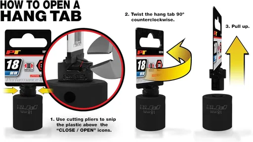 Miniatura 3 de Performance Tool W36940 - Juego de barra de extensión de 3 piezas, encastre de 0.635 cm