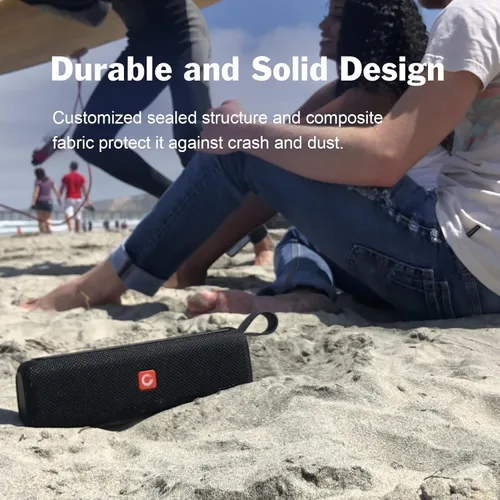 Miniatura 4 de DOSS E-gob II Altavoces Bluetooth portátiles con sonido superior y graves extra, IPX6 resistente al agua, micrófono integrado, controlador de 12 W