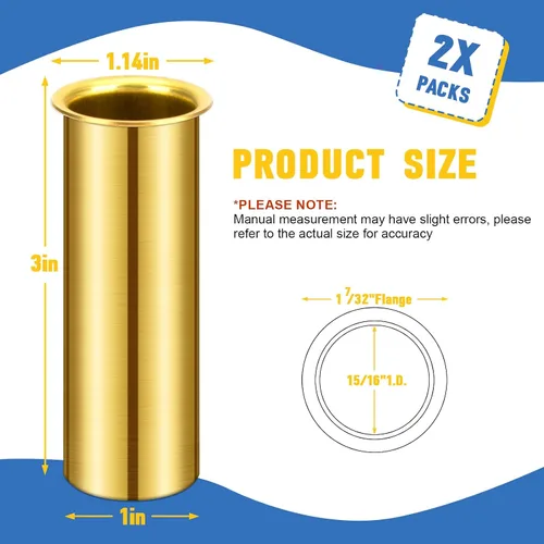 Miniatura 2 de Tubo de drenaje de latón de 3 pulgadas para instalación de espejo de popa de popa de popa de popa Splashwell, Livewell o Baitwell, tapón de tubo