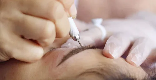 Miniatura 4 de S7 30 agujas de microblading con 0.008 in de diámetro, agujas de tatuaje manual de cejas de maquillaje permanente, hojas de microblading - azul 7