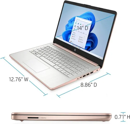 Miniatura 2 de HP Laptop Essential, pantalla HD de 14", procesador Intel Celeron N4120, 8 GB de RAM, 64 GB eMMC, cámara web, HDMI, Wi-Fi, RJ-45, 1 año de Office