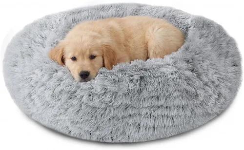 Miniatura 30 de JOLLYVOGUE Cama Calmante para Perros Pequeños - Cama para Perros Pequeños en Forma de Dona Lavable de 23 Pulgadas para Gatitos y Cachorros, Camas