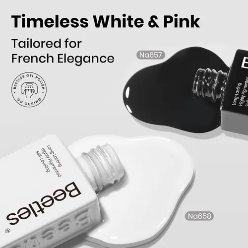 Miniatura 235 de Beetles - Esmalte de uñas de gel rosa claro, 0.5 fl oz, color rosa bebé, esmalte de gel que se absorbe con luz UV LED, arte de uñas de verano, salón