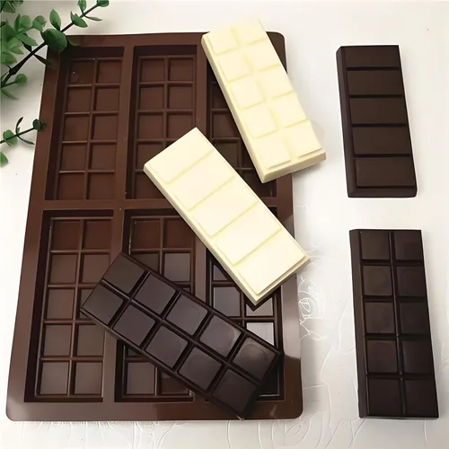 Miniatura 7 de Moldes de silicona para chocolate, molde de barra de chocolate antiadherente, 3 moldes de silicona de grado alimenticio, adecuado para hacer dulces