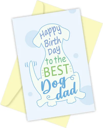 Tarjeta de cumpleaños para papá perro, bonita tarjeta de felicitación para el mejor papá de perro, divertida tarjeta de cumpleaños de The Pooch