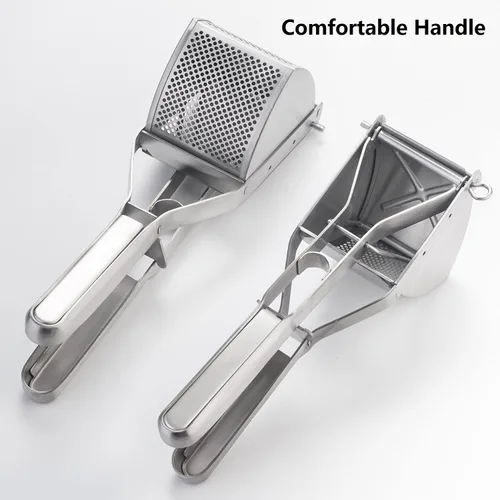 Miniatura 2 de Choxila triturador de patatas, [buen agarre] Ricer de patatas de acero inoxidable profesional Masher herramienta de cocina prensa de frutas