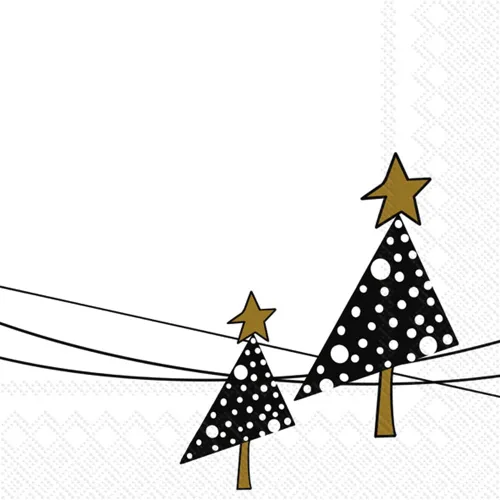 Miniatura 5 de Ideal Home Range Servilletas de papel de Navidad, 3 capas, 20 unidades, 5" x 5", Ángeles Grace - Gris ANGEL'S GRACE Cóctel gris