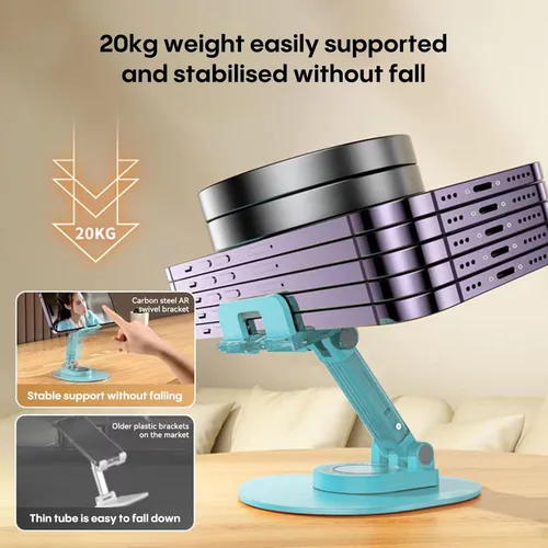 Miniatura 6 de Soporte plegable para teléfono de escritorio, soporte para teléfono en el escritorio compatible con iPhone 15, 14, 13 Pro Max Mini, adecuado