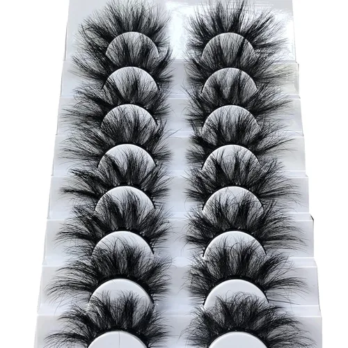 Miniatura 12 de Pestañas postizas marrones, pestañas naturales, ojo de gato, pestañas de banda transparente, pestañas esponjosas, paquete de 8 pares