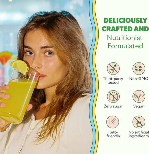 Miniatura 5 de Feel Goods Hydration Hero - Paquetes de electrolitos en polvo sin azúcar para hidratación diaria, mezcla de bebidas con electrolitos con magnesio