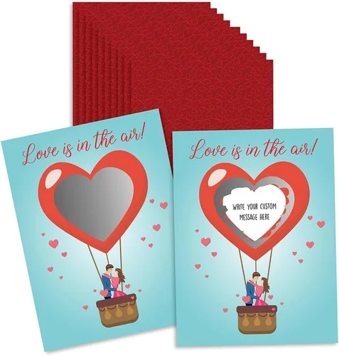 Miniatura 34 de My Scratch Offs - Paquete de 20 Mini Tarjetas Rasca y Gana DIY de Corazón Rosa para San Valentín con Calcomanías, 3x4 Pulgadas, Notas de Amor