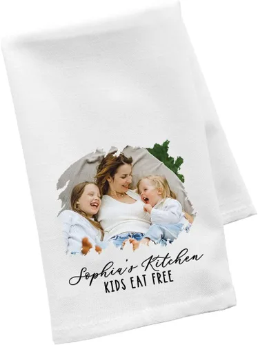 Miniatura 21 de Andaz Press Toalla de Cocina Personalizada, Toalla de Té de Saco de Harina, La Mejor Mamá de Todos los Tiempos Nombres Personalizados de Niños