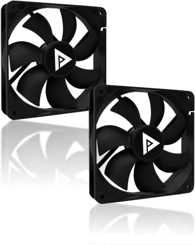 Miniatura 9 de Apevia Paquete de 3 ventiladores de carcasa de PC silenciosos de 4.724 in – AF312S-BK, alto flujo de aire 57.67 CFM, bajo ruido 24.7 dBA, Molex de 4